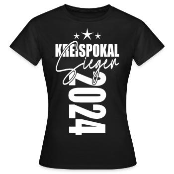 Kreispokal Sieger 2024 - Frauen T-Shirt - Schwarz - Vorne - AI Model Female 172 dark (172cm)