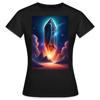 Gigantic mysterious meteoroid from outer space - Women's T-Shirt - black - Front - AI Model Female 172 dark (172cm)