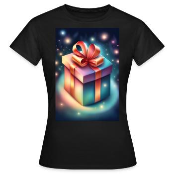 Magical surprise present - Women's T-Shirt - black - Front - AI Model Female 172 dark (172cm)