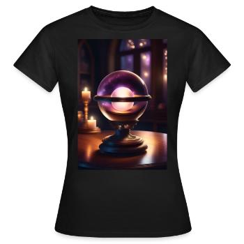 Magische Kristallkugel - Frauen T-Shirt - Schwarz - Vorne - AI Model Female 172 dark (172cm)