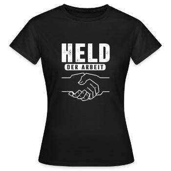 Held der Arbeit DDR Ostdeutschland - Frauen T-Shirt - Schwarz - Vorne - AI Model Female 172 dark (172cm)