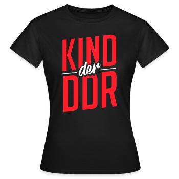 Kind der DDR Ostdeutschland - Frauen T-Shirt - Schwarz - Vorne - AI Model Female 172 dark (172cm)