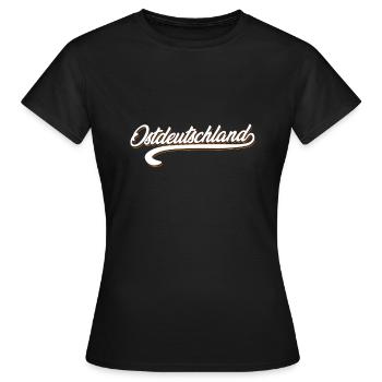 DDR Ostdeutschland - Frauen T-Shirt - Schwarz - Vorne - AI Model Female 172 dark (172cm)