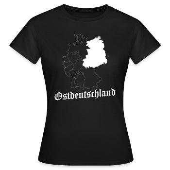 DDR Ostdeutschland - Frauen T-Shirt - Schwarz - Vorne - AI Model Female 172 dark (172cm)