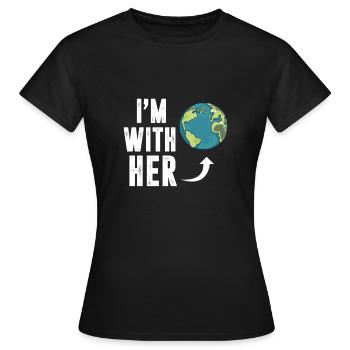 Changement climatique Environnement Durable - T-shirt Femme - noir - Devant - AI Model Female 172 dark (172cm)