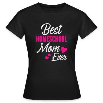 Meilleur Homeschool Mom Ever - T-shirt Femme - noir - Devant - AI Model Female 172 dark (172cm)