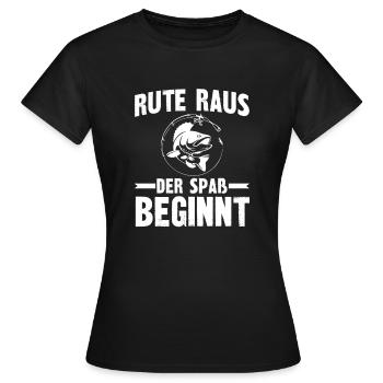 Rute raus der Spaß beginnt - Frauen T-Shirt - Schwarz - Vorne - AI Model Female 172 dark (172cm)