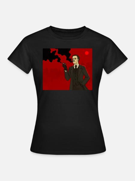 Rauchender Agent Illustration - Frauen T-Shirt - Schwarz