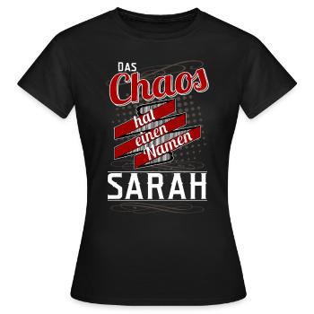 Sarah - T-shirt Femme - noir - Devant - AI Model Female 172 dark (172cm)