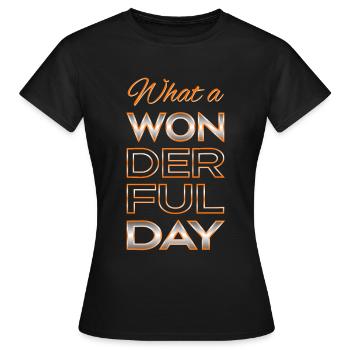 Merveilleuse journée - T-shirt Femme - noir - Devant - AI Model Female 172 dark (172cm)