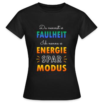 Energiesparmodus - Frauen T-Shirt - Schwarz - Vorne - AI Model Female 172 dark (172cm)