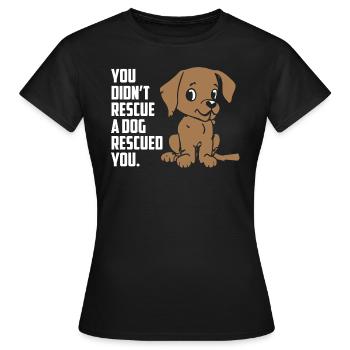 Chien de sauvetage - T-shirt Femme - noir - Devant - AI Model Female 172 dark (172cm)