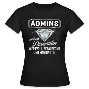 ADMINS - DM - Frauen T-Shirt - Schwarz - Vorne - AI Model Female 172 dark (172cm)
