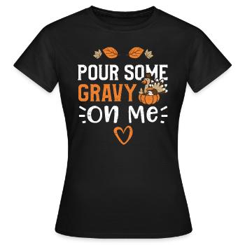 Versez-moi de la sauce - T-shirt Femme - noir - Devant - AI Model Female 172 dark (172cm)