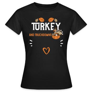 Turquie et touchdowns - T-shirt Femme - noir - Devant - AI Model Female 172 dark (172cm)