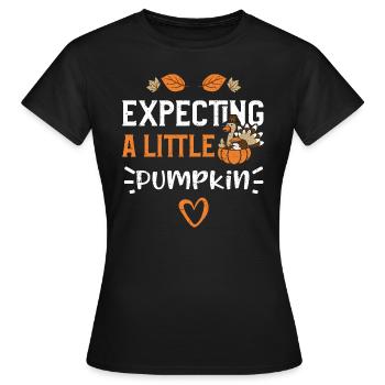 Expecting A Little Pumpkin - Women's T-Shirt - black - Front - AI Model Female 172 dark (172cm)