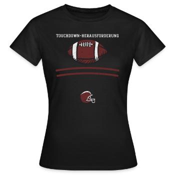 Touchdown-Herausforderung - Frauen T-Shirt - Schwarz - Vorne - AI Model Female 172 dark (172cm)
