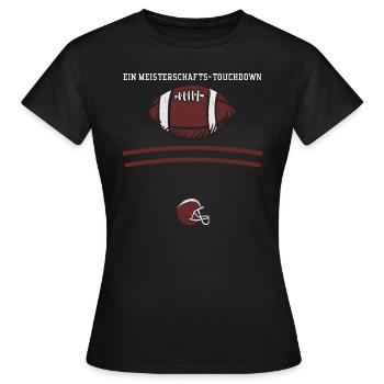 Ein Meisterschafts-Touchdown - Frauen T-Shirt - Schwarz - Vorne - AI Model Female 172 dark (172cm)
