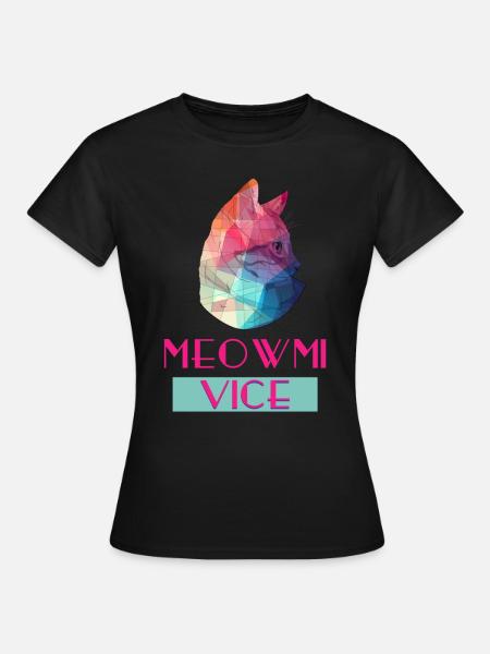 Meowmi Laster - Frauen T-Shirt - Schwarz
