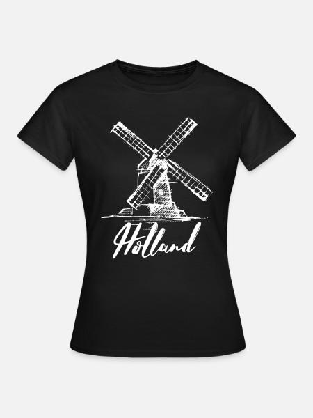 Holland #1 Weiss - Frauen T-Shirt - Schwarz