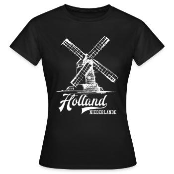 Holland - Frauen T-Shirt - Schwarz - Vorne - AI Model Female 172 dark (172cm)