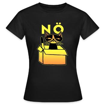 Noe Einfach Noe Böse Katze für Katzen Mami Cat Mom - Frauen T-Shirt - Schwarz - Vorne - AI Model Female 172 dark (172cm)