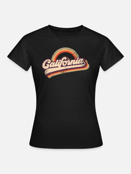 California 80s Retro - Frauen T-Shirt - Schwarz