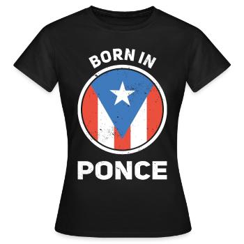 Porto Rico - T-shirt Femme - noir - Devant - AI Model Female 172 dark (172cm)