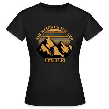 Wanderer & Wanderung - Mir reichts ich geh Wandern - Frauen T-Shirt - Schwarz - Vorne - AI Model Female 172 dark (172cm)
