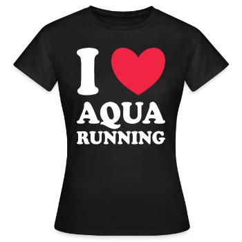 Sport Aqua running J'adore L'Aqua running - T-shirt Femme - noir - Devant - AI Model Female 172 dark (172cm)
