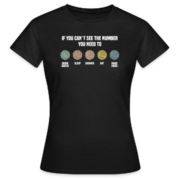 Ishihara Numbers - Make Noise - Women's T-Shirt - black - Front - AI Model Female 172 dark (172cm)