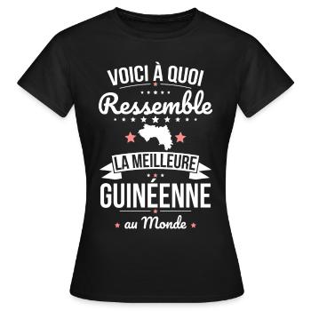 Voici à quoi ressemble la meilleure Guinéenne - T-shirt Femme - noir - Devant - AI Model Female 172 dark (172cm)