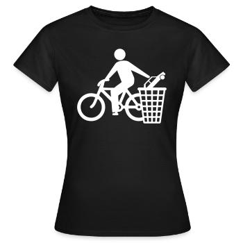 Fahrrad vs Auto - Frauen T-Shirt - Schwarz - Vorne - AI Model Female 172 dark (172cm)