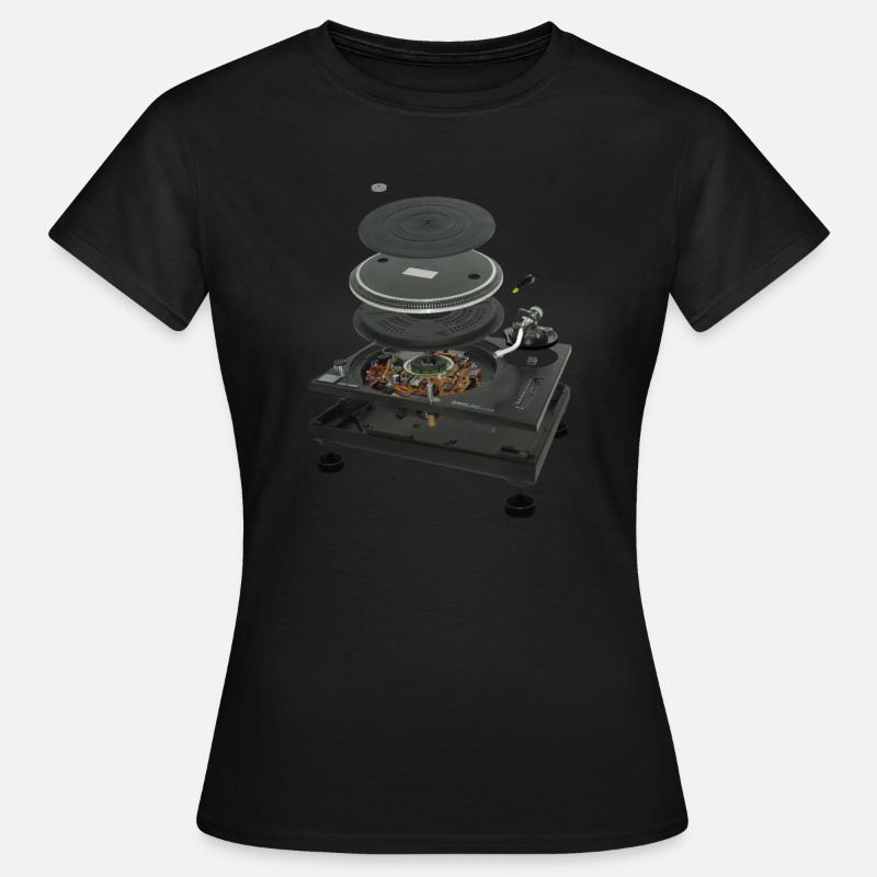 1210 MK2 DJ Turntable exploded - Women's T-Shirt - black