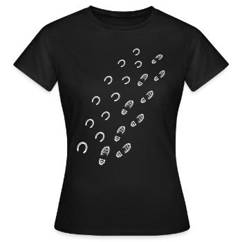 Chevaux pistes humain piste cavalier cavalier - T-shirt Femme - noir - Devant - AI Model Female 172 dark (172cm)
