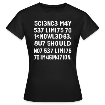 Science Imagination - Women's T-Shirt - black - Front - AI Model Female 172 dark (172cm)