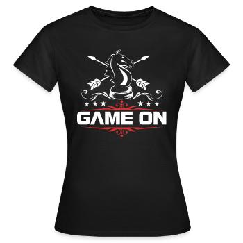 Jeu d’échecs - T-shirt Femme - noir - Devant - AI Model Female 172 dark (172cm)