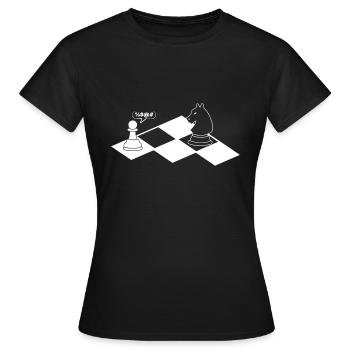 Jurer les échecs - T-shirt Femme - noir - Devant - AI Model Female 172 dark (172cm)