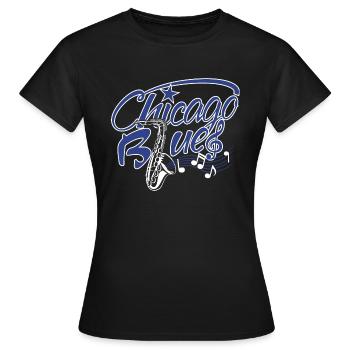 Chicago - T-shirt Femme - noir - Devant - AI Model Female 172 dark (172cm)