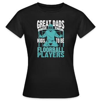 Floorball Papa - T-shirt Femme - noir - Devant - AI Model Female 172 dark (172cm)