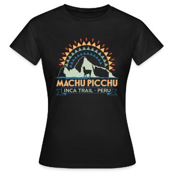 Machu Picchu Inca - T-shirt Femme - noir - Devant - AI Model Female 172 dark (172cm)