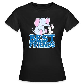 Meilleurs ami - T-shirt Femme - noir - Devant - AI Model Female 172 dark (172cm)