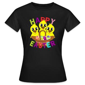 Joyeuses Pâques - T-shirt Femme - noir - Devant - AI Model Female 172 dark (172cm)
