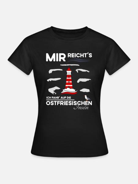 Ostfriesische Inseln - Frauen T-Shirt - Schwarz
