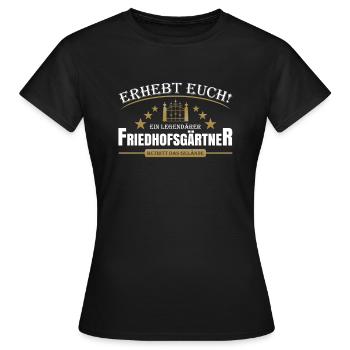 Friedhofsgärtner - Frauen T-Shirt - Schwarz - Vorne - AI Model Female 172 dark (172cm)
