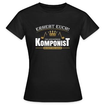 Komponist - Frauen T-Shirt - Schwarz - Vorne - AI Model Female 172 dark (172cm)