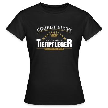 Tierpfleger - Frauen T-Shirt - Schwarz - Vorne - AI Model Female 172 dark (172cm)