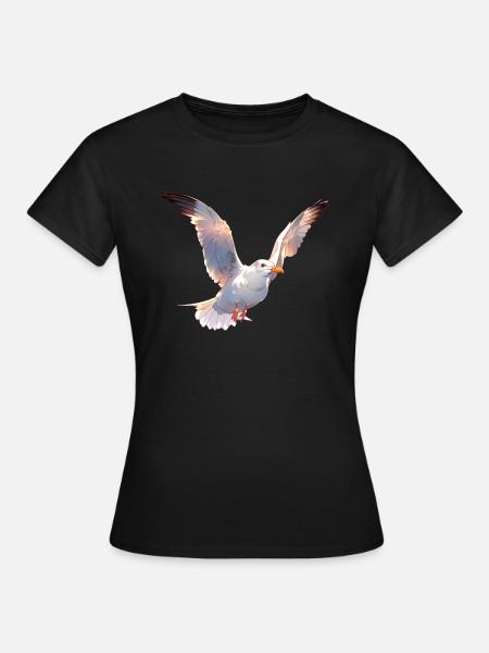 Seemöwe - Frauen T-Shirt - Schwarz
