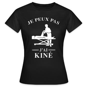 Ich kann nicht Physiotherapie Massage Physiotherapie - Frauen T-Shirt - Schwarz - Vorne - AI Model Female 172 dark (172cm)