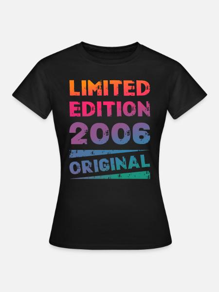 Limited Edition 18 Geburtstag Party Jahrgang 2006 - Frauen T-Shirt - Schwarz